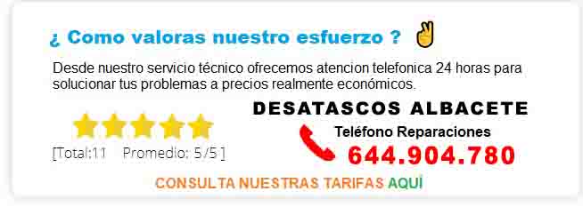 desatascos Albacete precios